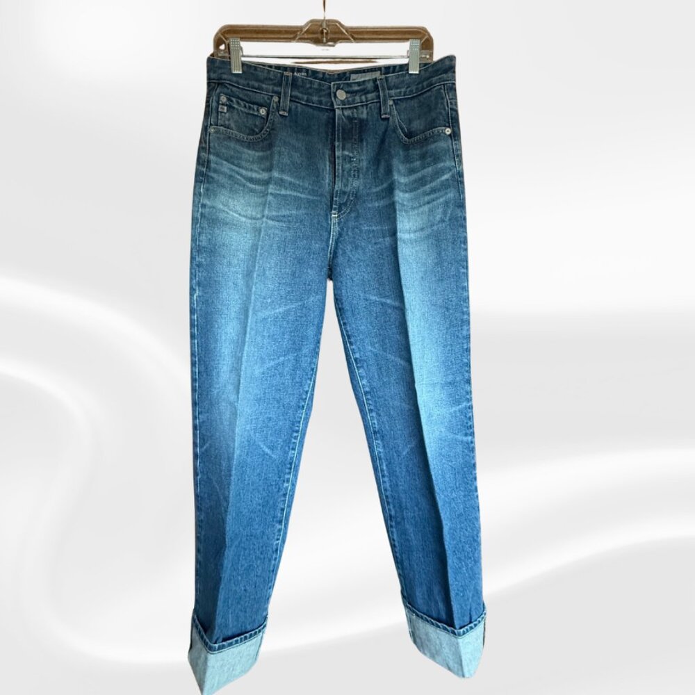 AG Adriano Goldschmied Alexxis High Rise Vintage Straight Jeans 31R Medium Wash
